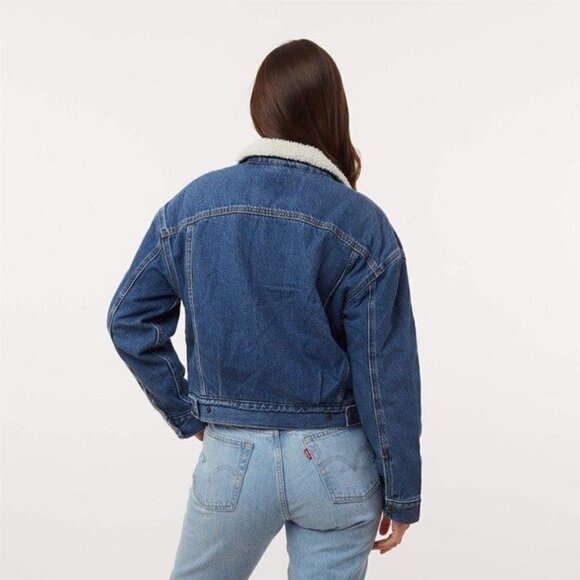 Levi's New Heritage Sherpa Jacket in Hot Head - Picture 4 of 16